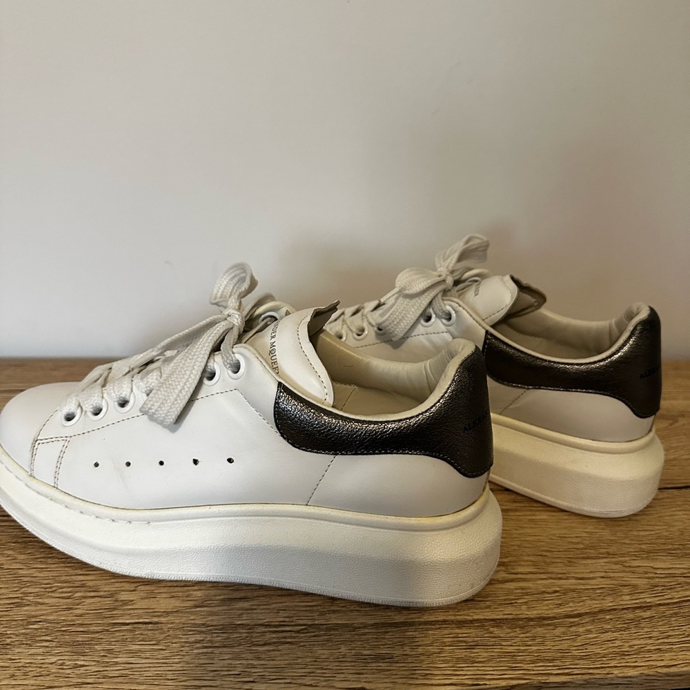 Alexander McQueen White and Grey Sneakers